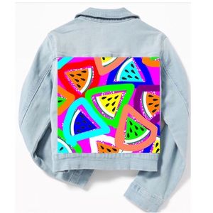 Original Hand-made Fad Blue Jean Jacket Art